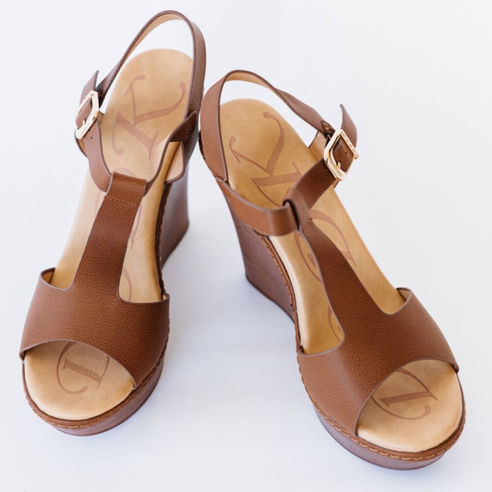 Move Along Peep-Toe Wood Wedge - Picture 3 of 3